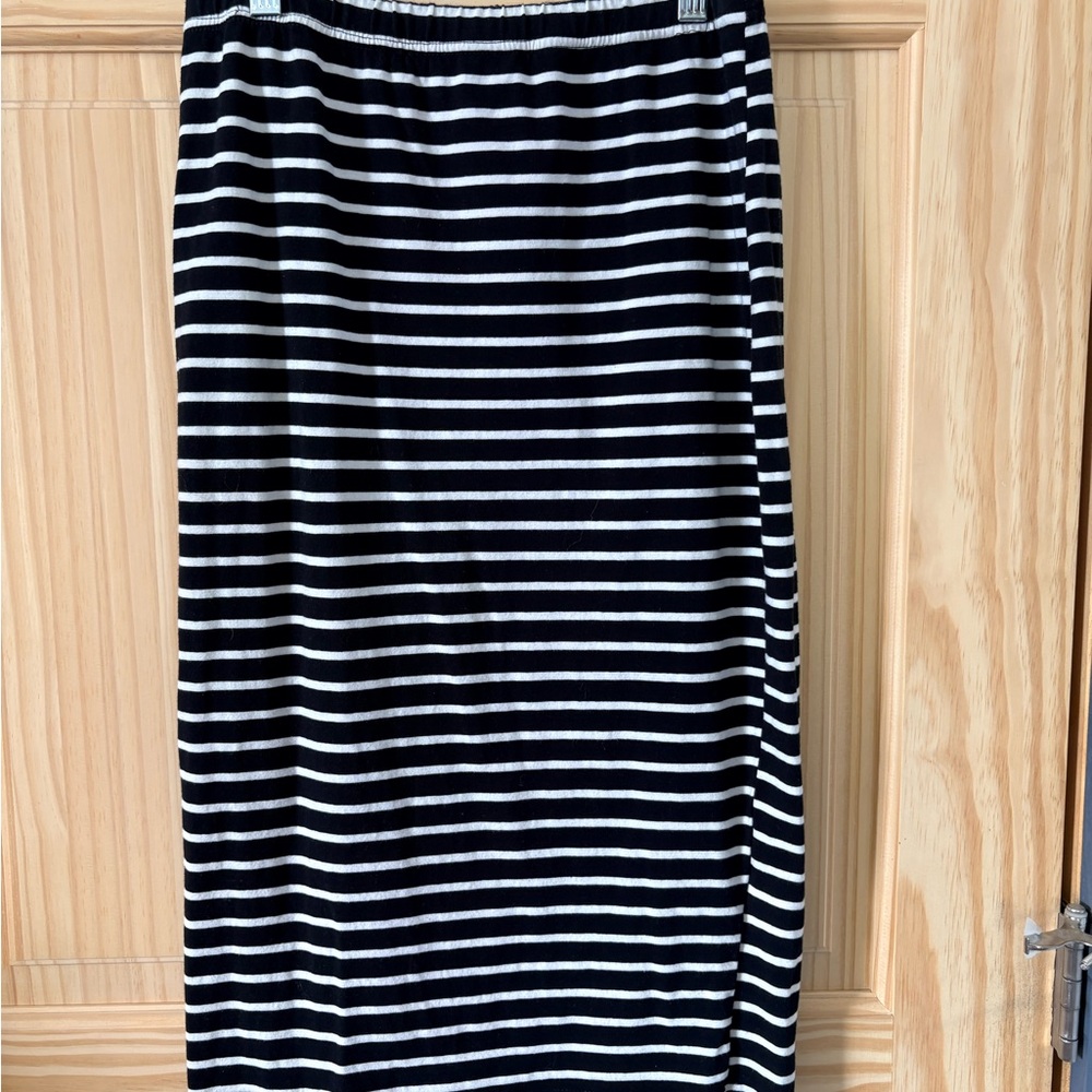Black and White Striped Women’s Skirt